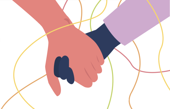 image of hands holding together.